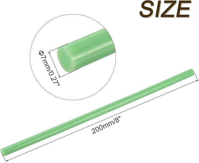 uxcell 30pcs 7mm x 200mm Full Size Hot Glue Gun Sticks 8-inch x 0.27-inch High - Image 2