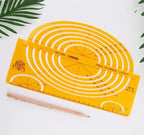 Utoolmart Geometric Drawings Templates Plastic Measuring Template Rulers | - Image 4