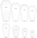 BENECREAT 16 Pcs Coffin Shaped Quilting Template, Transparent Patchwork Stencil by BENECREAT