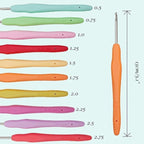 Yarniss 10 Size Small Crochet Hooks, Ergonomic Crochet Hooks - Image 3