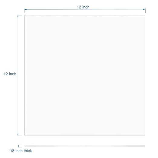 KAITELA Pack of 10 Clear Acrylic Sheet 12" x 12" Cast Plexiglass Square 1/8" - Image 3