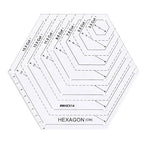 1 Pcs Transparent Quilting Templates Ruler Hexagon Shape Templates Craft Ruler by Unknown