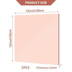 2 Pcs 12 x12 Inch Rose Acrylic Mirror Sheet, 1/8 Inch Thick Opaque Glossy Mirror - Image 3