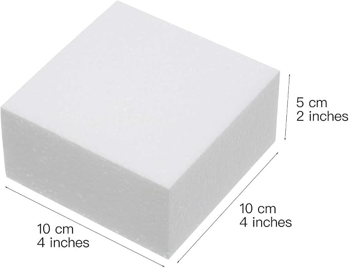 Crafare 4X4X2 Inch Craft Foam Blocks 24 Pack Polystyrene Brick - Image 2