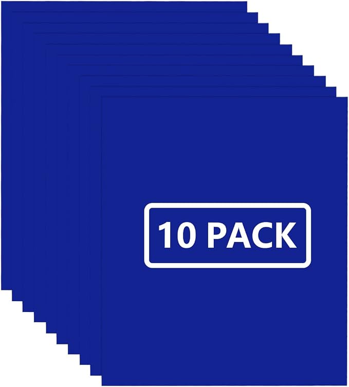 FUNKAKA Blue HTV Heat Transfer Vinyl Bundle, 10 Sheets Sticky HTV Vinyl by FUNKAKA