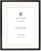 Isaac Jacobs 7x9 Black Metal Rope Border Picture Frame, Horizontal & Vertical - Image 2