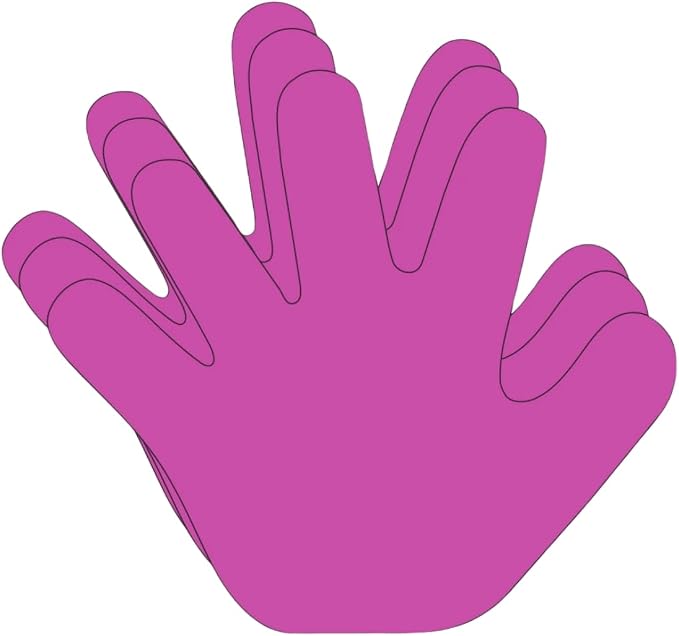 SHAPES ETC. 31 Pcs Hand Large Paper Cut-Outs 5.5in, Bulletin Board Decorations by SHAPESETC