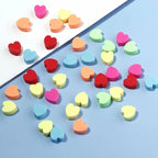 100pcs Mixed Heart Polymer Clay Spacer Beads - Image 5