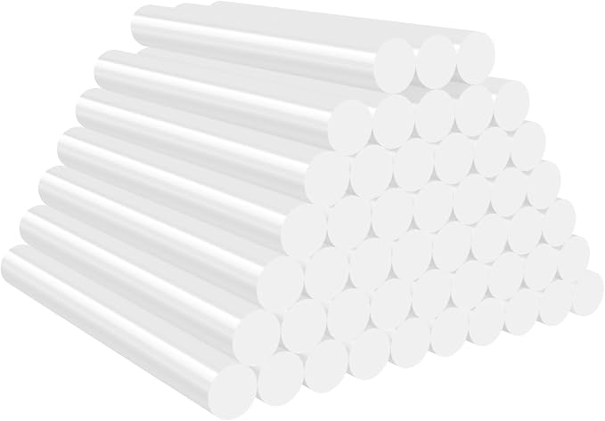 ENPOINT 48 Pack 4" x 0.43" White Hot Melt Glue Sticks, Bulk Hot Glue Sticks by ENPOINT