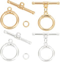 Beebeecraft 1 Box 10Pcs Toggle Clasps T-Bar Closure Clasps Real 18K Gold and by Beebeecraft