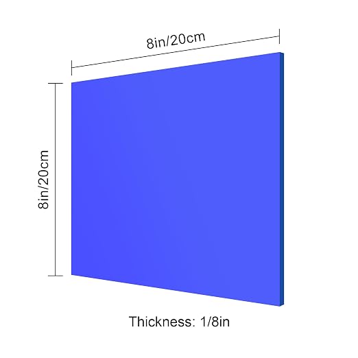 8x8 Inches Deep Blue Mirror Acrylic Sheet – 2 Pcs Reflective Acrylic Panel - Image 2
