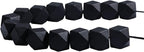 20mm Black Wooden Geometric Beads - Image 4