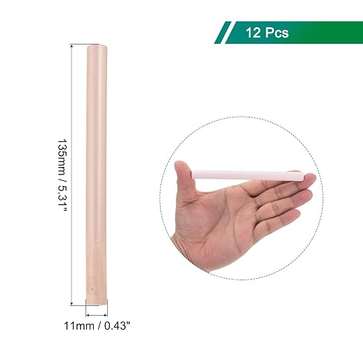 MECCANIXITY 12 Pcs Light Pink Cylinder Sealing Wax Stick Glue Gun Wax Seal Rod - Image 2