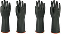 Heavy-Duty Latex Chemical Resistant Gloves - Reusable Long Rubber Dishwashing Gloves with Forearm Protection for Men - Waterproof, Industrial Safety Gear, Acid & Alkali Resistant, Oil-Proof,14“，2 Pair