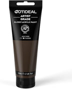 GOTIDEAL Acrylic Paint Burnt Umber Tubes Brown Paint Non Toxic Non Fading by GOTIDEAL