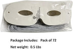 Lependor 72 Pack White Paper Eye Masks, Plain Masquerade Mask DIY Blank Masks - Image 6