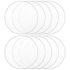Clear Acrylic Sheets, 8 inch Dia 0.04" Thick Plexiglass Sheets, Round Acrylic by DARENYI