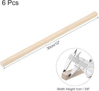 MECCANIXITY 6pcs Wood Sticks, 3/8"x 3/8" x 12" Rectangle Wooden Cube Wood - Image 2