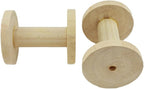HAHIYO 4Inch/10cm 2PCs Natural Wood Unfinished Wooden Empty Thread Spool Smooth by Unknown