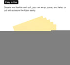 MECCANIXITY EVA Foam Sheets Light Yellow 19.7 Inch x 17.7 Inch 0.8mm Thick - Image 4