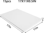 AMZQNART 15pcs 17x11x0.5in Craft Foam Blocks White - Image 2