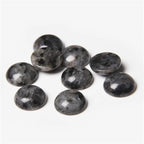 20pcs 14mm Natural Stone No Hole Black Labradorite Semicircle Smooth Cabochons - Image 2