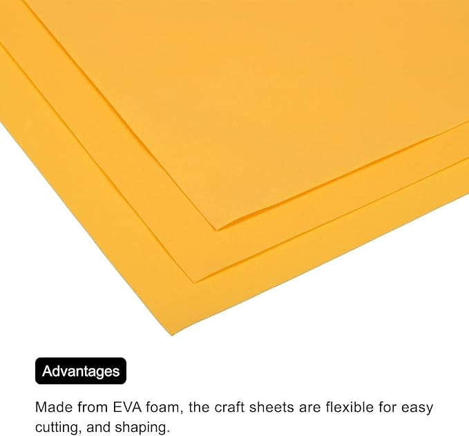MECCANIXITY EVA Foam Sheets Gold Tone 19.7 Inch x 17.7 Inch 0.8mm Thick Crafts - Image 5