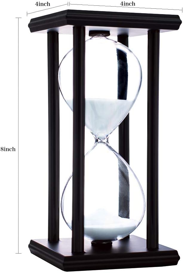 BELLAWARE Hourglass Timer with White Sand, 30 Minute Wooden Sand Timer | - Image 5