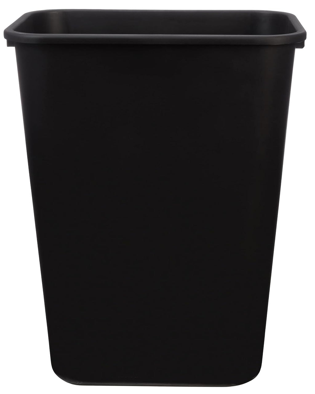 Amazon Basics Trash Can, Rectangular Commercial Office Wastebasket, 10 Gallon (Pack Of 2), Black (Previously AmazonCommercial brand)