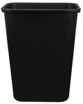 Amazon Basics Trash Can, Rectangular Commercial Office Wastebasket, 10 Gallon (Pack Of 2), Black (Previously AmazonCommercial brand)