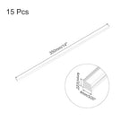 MECCANIXITY 15pcs Acrylic Square Rods 3/20" x 14" Clear Acrylic Dowel Rods - Image 2