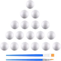 hesmartly 30 Pack Craft Foam Balls, 1.97inch Foam Balls and 2 Pieces Painting by hesmartly