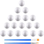 hesmartly 30 Pack Craft Foam Balls, 1.97inch Foam Balls and 2 Pieces Painting by hesmartly