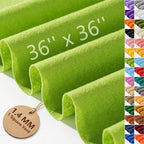 Apple Green Felt Fabric 36'' X 36'', 1.4mm Large Felt Sheets Soft Durable by FEIYAUMI