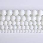 8mm 48pcs Natural White Porcelain Agates Stone Round Beads - Image 2