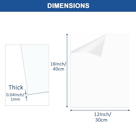6 Pack Clear Plexiglass Sheets 16×12×0.04InThin PET Plexiglass Sheets - Image 3