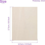 DMiotech 12 Pack 7 x 5 x 1/8 Inches 3mm Thick Wood Sheets Basswood Sheets - Image 3