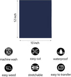 FUNKAKA Navy Blue HTV Heat Transfer Vinyl Bundle, 10 Sheets Sticky HTV Vinyl - Image 2
