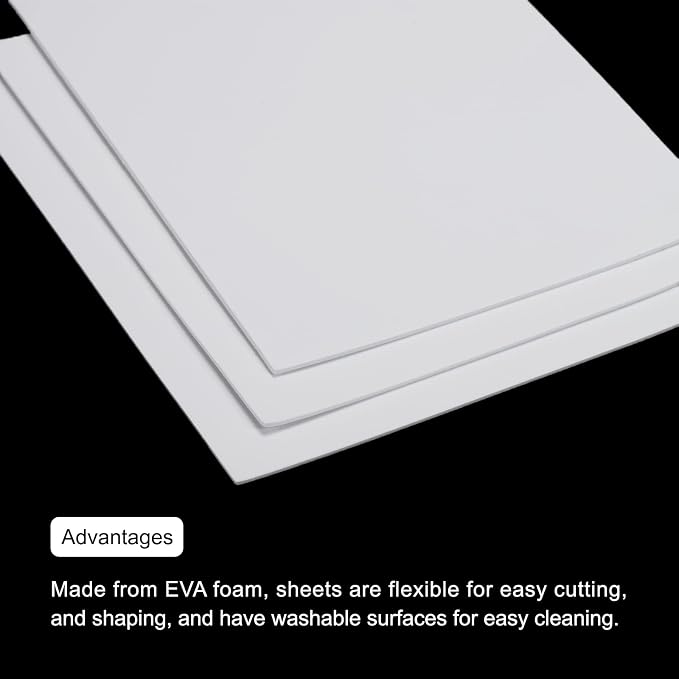 MECCANIXITY EVA Foam Sheets White 7.6 Inch x 5.9 Inch 2mm Thickness - Image 5