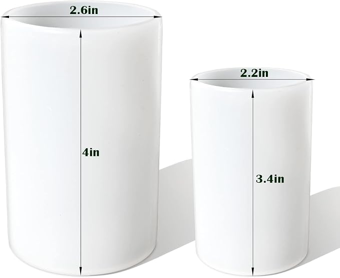 Cylinder Molds for Candle Making, 4 Inch and 3.5 Inch Silicone Candle Molds | - Image 3