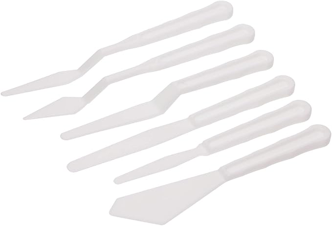 Penta Angel Plastic Painting Palette Knives Set 6Pcs White Art Artist Paint by PENTA+ANGEL