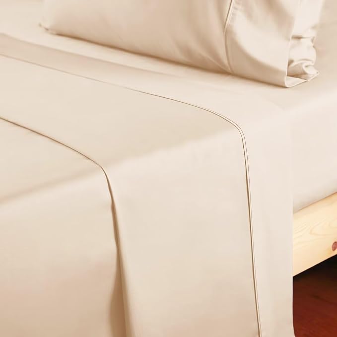 2-Pack Cotton Queen Flat Sheet Only, 600 Thread Count 100% Egyptian Cotton Top - Image 4