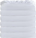 White Bulk King Fitted Sheet Only Deep Pocket 6 Pack, Quick Sort Bottom Bed by Culve