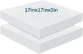 Frienda 2 Pack 3" x 17" x 17"Upholstery High Density Foam Cushion Replacement by Frienda