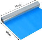 Guangyintong Shiny Silver HTV Roll, 12x12ft PU Stretchy Iron-on Vinyl - Image 2