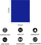 FUNKAKA Blue HTV Heat Transfer Vinyl Bundle, 10 Sheets Sticky HTV Vinyl - Image 3