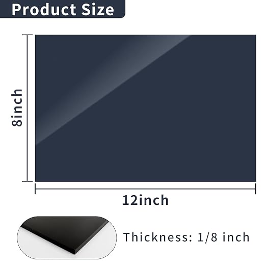 1/8 Thick 8 x 12 inch Acrylic Sheets - Image 2