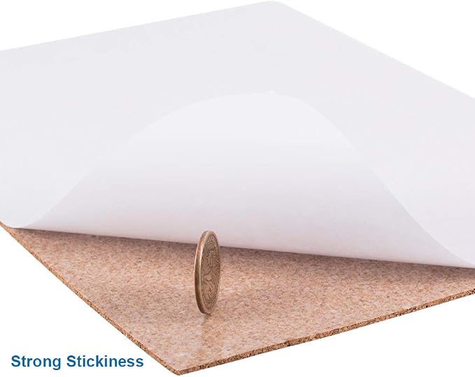 BENECREAT 8 Pack 8.3" x 11.8" Self-Adhesive A4 Size Cork Sheets Rectangle - Image 4