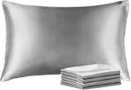 BEDELITE Satin Pillowcase with Zipper 4 Pack, Super Soft and Cooling Similar to by BEDELITE