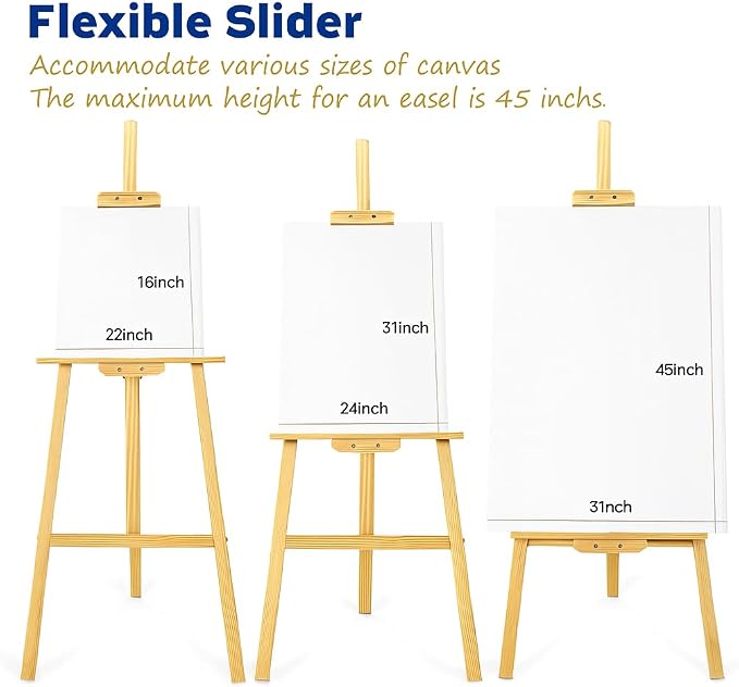 finenolo Wooden Easel Stand for Painting, Wedding Signs & Posters, Students & - Image 2